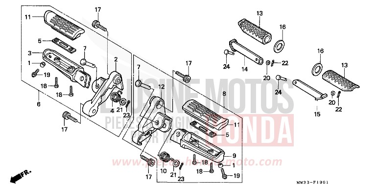 STEP (CB750F2) for CB Seven Fifty BLACK (NH1) from 1995